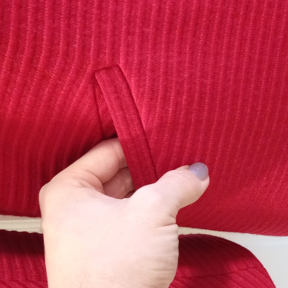 💓Talbots💓 - "Thinsulate" Fuchsia Wool Blend Ribbed Funnel Neck Coat - Picture 7 of 11